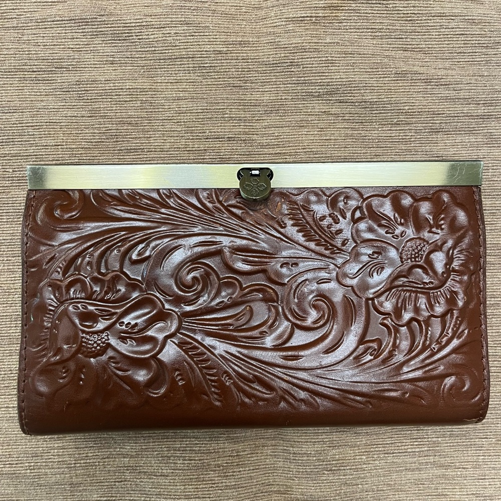 Patricia Nash Brown Embossed Wallet